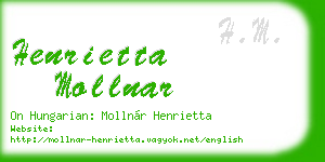 henrietta mollnar business card